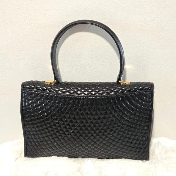 Bally Black Quilted Shoulder Bag with Gold Details - Picture 14 of 16